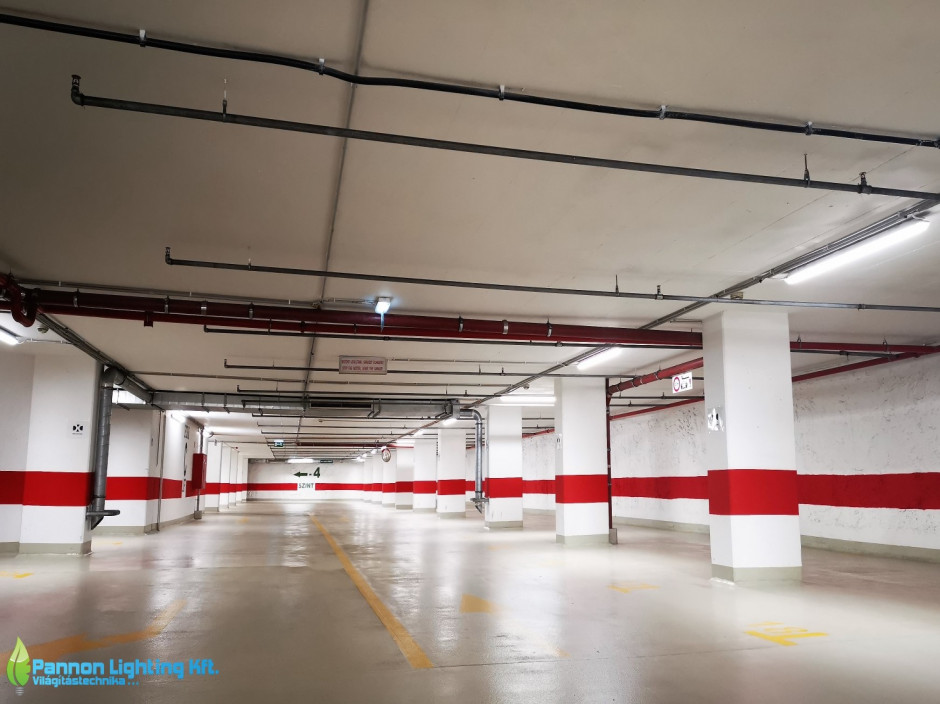 Budapesti  irodaház mélygarázs világításkorszerűsítés II.