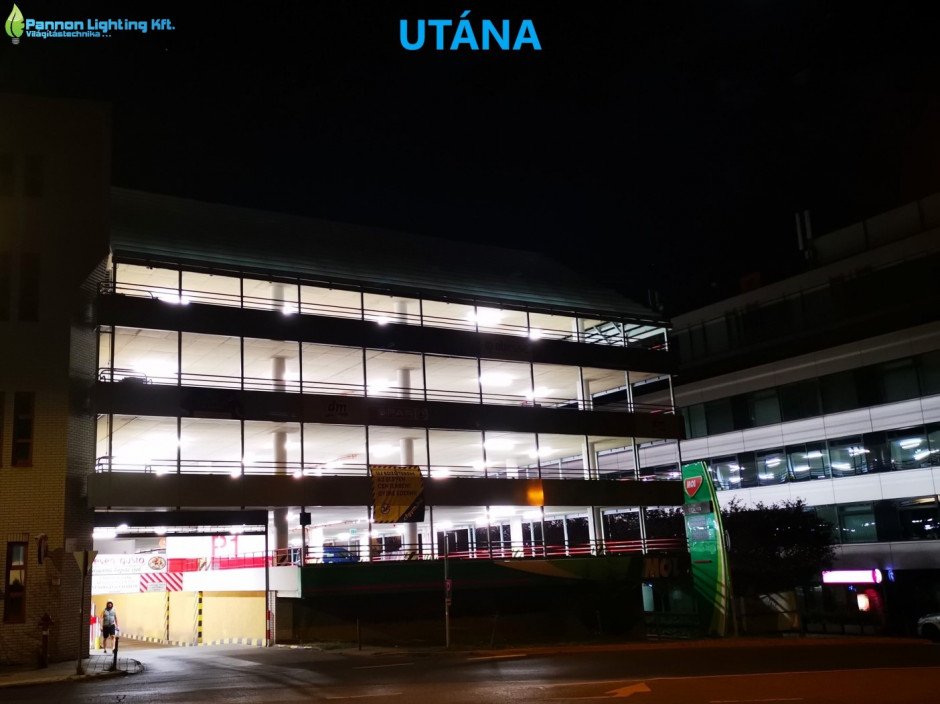 Eleven Center parkoló világításkorszerűsítés